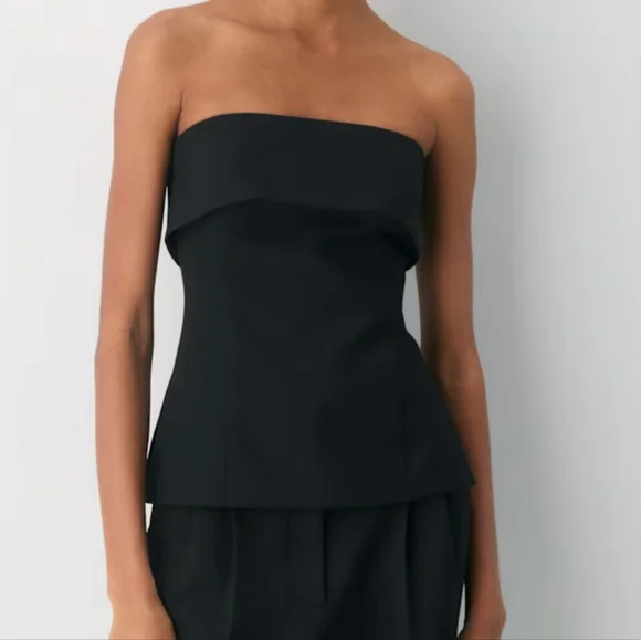 Aritzia Elegant Black Strapless Dress - Picture 3 of 8